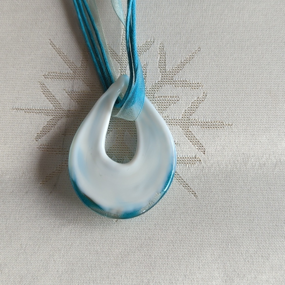 Glass Teardrop Necklace - Picture 6 of 6